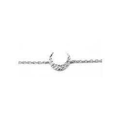 Bracelet Croissant de Lune Martélé Argent massif 925/000 - TheWan