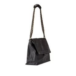 PIECES PCFELIZIA XL Sac bandoulière cuir black snake embo