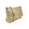 PIECES PCFELIZIA Large Sac bandoulière cuir Gold snow