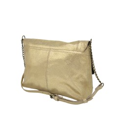 PIECES PCFELIZIA Large Sac bandoulière cuir Gold snow