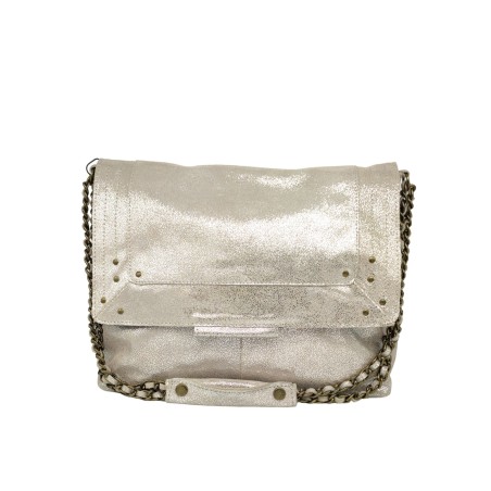 PIECES PCFELIZIA XL Sac bandoulière cuir Silver Snow