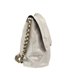 PIECES PCFELIZIA XL Sac bandoulière cuir Silver Snow