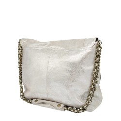 PIECES PCFELIZIA XL Sac bandoulière cuir Silver Snow