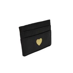 PCTALLI Porte-Carte Cuir Black Gold Heart PIECES