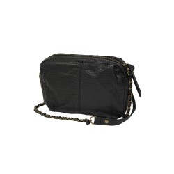 PIECES - PCNAINA Sac bandoulière cuir Black Croco