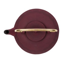 SEMA DESIGN - Théière Fonte Cercle Rouge 0.8L